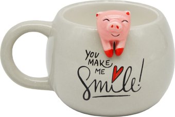 Кружка Mandarin Decor Хрюша D21C210368-400G (серый)