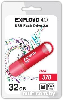 USB Flash Exployd 570 32GB (красный) [EX-32GB-570-Red]