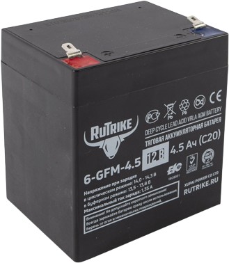 Тяговый аккумулятор Rutrike 6-GFM-4.5 (4.5 А·ч)