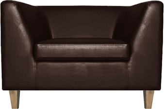 Интерьерное кресло Brioli Дедрик М (экокожа, L13 коричневый/светлые ножки)