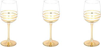 Набор бокалов для вина Glasstar Line Gold LNK224-8164-11 (3 шт)
