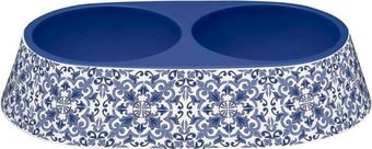 Двойная миска TarHong Canyon PPMZ8151ZDDI (синий с рисунком)