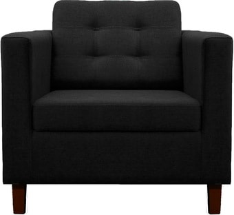 Интерьерное кресло Brioli Дилли клетка Д (рогожка, J22 графит/темные ножки)