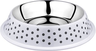 Миска Duvo Plus Деко 13822/DV (белый в черный горох)