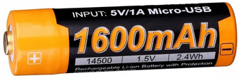 Аккумулятор Fenix 14500 1600mAh ARB-L14-1600U 1шт