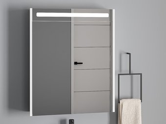 Belux Шкаф с зеркалом Бристоль ВШ 60 (1, белый глянцевый)