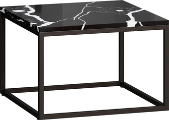 Журнальный столик LoftyHome Годмар 2 (мрамор блэк/белый)