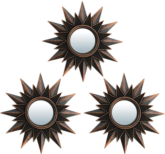 Набор зеркал Qwerty Лилль 74050 (3 шт, бронзовый)