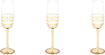 Набор бокалов для вина Glasstar Line Gold LNK224-8162-11 (3 шт)