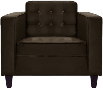 Интерьерное кресло Brioli Вилли (велюр, B74 коричневый/темные ножки)