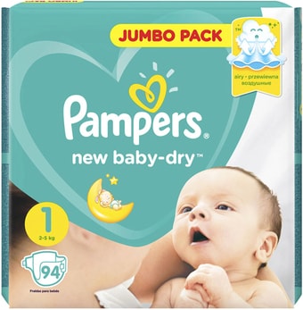 Подгузники Pampers New Baby-Dry 1 Newborn (94 шт)