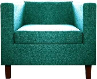 Интерьерное кресло Brioli Билли Д (рогожка, J16 азур/темные ножки)