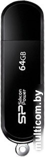 USB Flash Silicon-Power LuxMini 322 Black 64GB (SP064GBUF2322V1K)