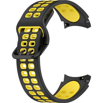 Ремешок Rumi Extreme силиконовый для Samsung Galaxy Watch4/5 (20 мм, черный/желтый)