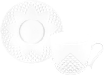 Чашка с блюдцем Elan Gallery Ромбики 540503