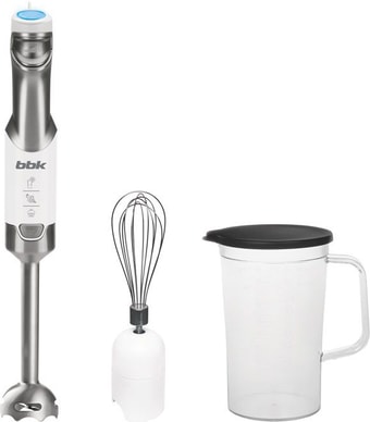 Погружной блендер BBK KBH1015 (нержавеющая сталь/белый)