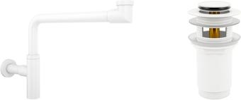 Сифон Wellsee Drainage System 182128001 (сифон, донный клапан, матовый белый)