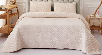 Набор текстиля для спальни Sofi De MarkO Мориц 160х220 Пок-МЦ-км-160х220 (кремовый)