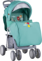 Коляска прогулочная «книга» Lorelli Foxy + Footcover 2018 Green Happy Animals