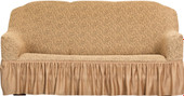 Чехол для дивана Софатэкс Люкс ПО-1 Венеция с оборкой 00934 (кофе с молоком)