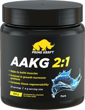 Аминокислоты Prime Kraft AAKG 2:1 (200г, без вкуса)