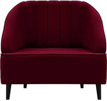 Интерьерное кресло Brioli Донато (велюр, B48 вишневый/темные ножки)