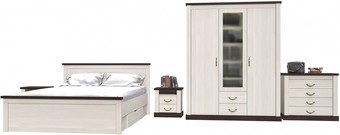 Комплект мебели для спальни Интерлиния Тауэр-10 (вудлайн/дуб венге)