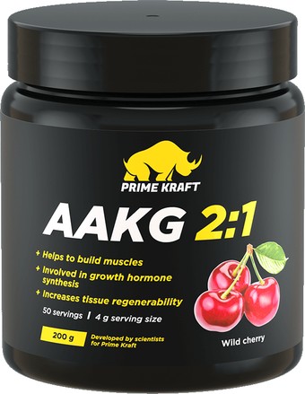 Аминокислоты Prime Kraft AAKG 2:1 (200г, дикая вишня)
