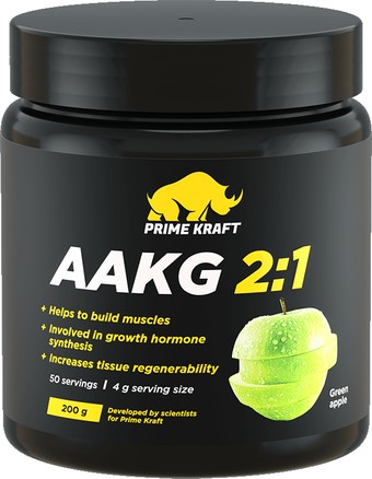 Аминокислоты Prime Kraft AAKG 2:1 (200г, зеленое яблоко)