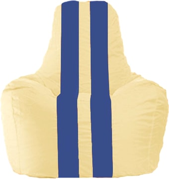 Кресло-мешок Flagman Спортинг С1.1-139 (светло-бежевый/синий)