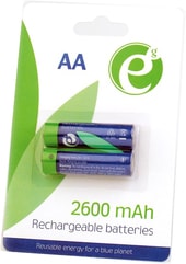 Аккумуляторы Gembird Rechargeable batteries AA 2600 mAh 2 шт. [EG-BA-AA26-01]