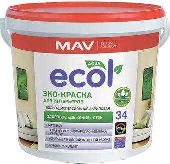 Краска Ecol 33 ВД-АК-1033 11 л (белый)