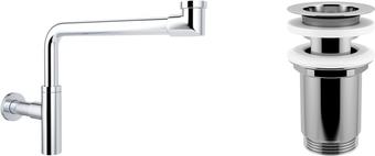 Сифон Wellsee Drainage System 182124004 (сифон, выпуск, хром)