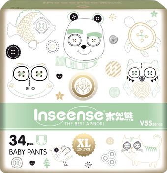 Трусики-подгузники Inseense V5S XL 12-17кг Ins34green (34 шт)