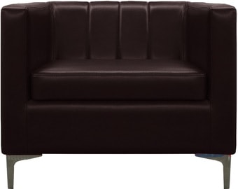 Интерьерное кресло Brioli Бруно (экокожа, L13 коричневый)