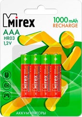 Аккумуляторы Mirex AAA 1000mAh 4 шт HR03-10-E4