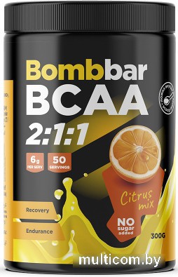 BCAA Bombbar BCAA 2:1:1 (300 г, цитрус)