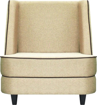 Интерьерное кресло Brioli Рико (рогожка, J1 кремовый/темные ножки)