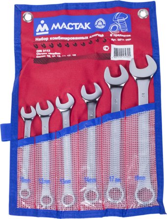 Набор ключей Мастак 0211-06P (6 предметов)