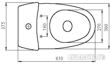 Унитаз Santeri Вест белый крап [1.P201.8.S01.00B.F]