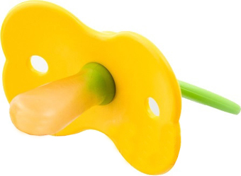 Пустышка Будь здоров Бантик с кольцом 2111