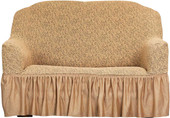 Чехол для дивана Софатэкс Люкс Венеция ПО-4 с оборкой (кофе с молоком)