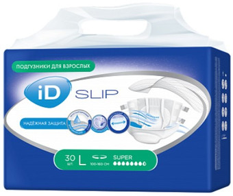 Подгузники для взрослых ID Slip Super L (30 шт)