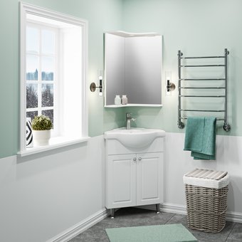 Runo Тумба с умывальником Runo Классик 65 угловая + Классик 65 (напольная)