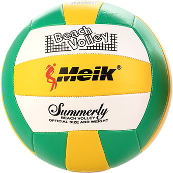 Мяч для пляжного волейбола Meik QSV501 (5 размер, белый/зеленый/желтый)