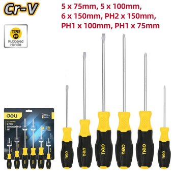 Набор отверток Deli DL630006N (6 предметов)