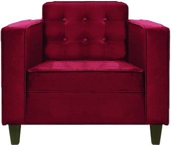 Интерьерное кресло Brioli Вилли (велюр, B48 вишневый/темные ножки)