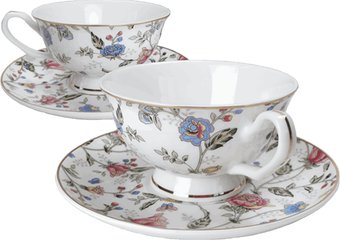 Чашка с блюдцем Mandarin Decor Скарлетт DS14F18118-220-2W