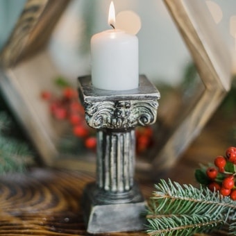 Подсвечник Нашы майстры Колонна 1006 (декорированный)