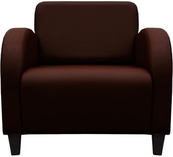 Интерьерное кресло Brioli Карл (экокожа, L13 коричневый/темные ножки)